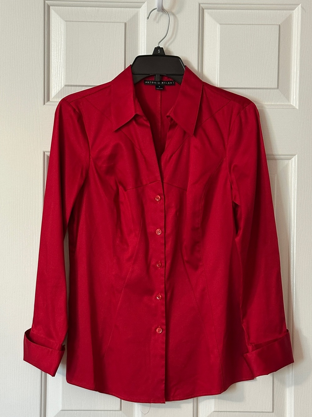 ANTONIO MELANI Vibrant Red Blouse